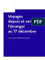Voyages depuis et vers l'étranger au 17 décembre
