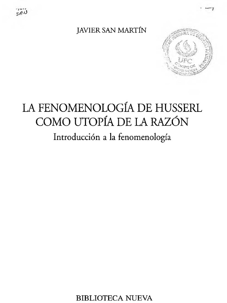 La Fenomenologia de Husserl. PDF
