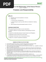 Week 12 Freedom and Responsibility