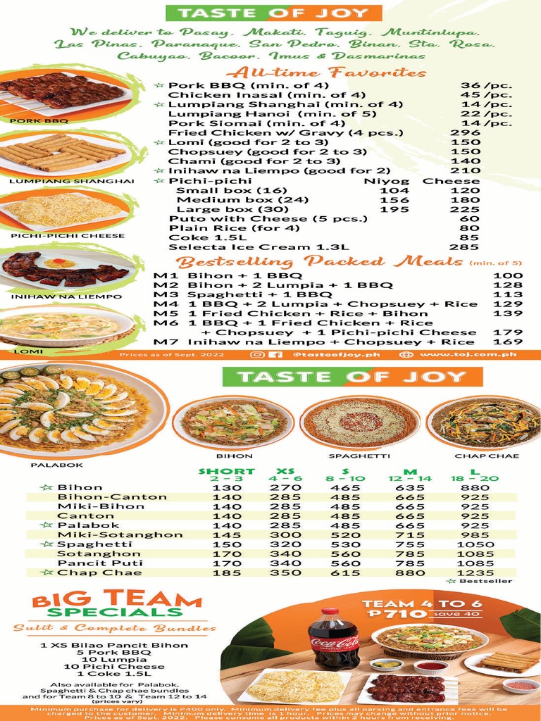 TOJ Menu | PDF