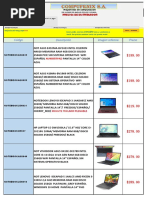 Lista de Precios 4 Octubre | PDF | USB | Tableta
