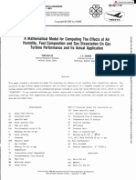 A Mathematical Model For Computing The Effects of Air Humidity, Fuel Composition and Gas Dissociation On Gas Turbine Performance and Its Actual Application