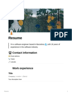 Resume: Contact Information