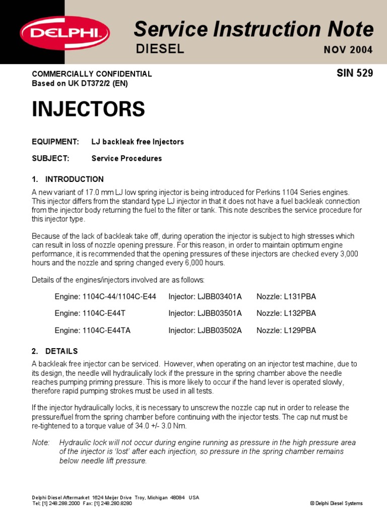 DElphi Injectors | PDF | Fuel Injection | Diesel Engine