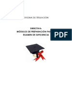 Directiva Módulos de Preparación para El Examen de Suficiencia