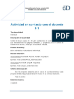 Contacto Docente 6.1 Control de Lectura