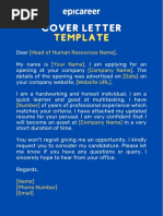 Cover Letter Template