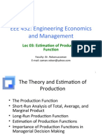 EEE 452 Production Function Estimation