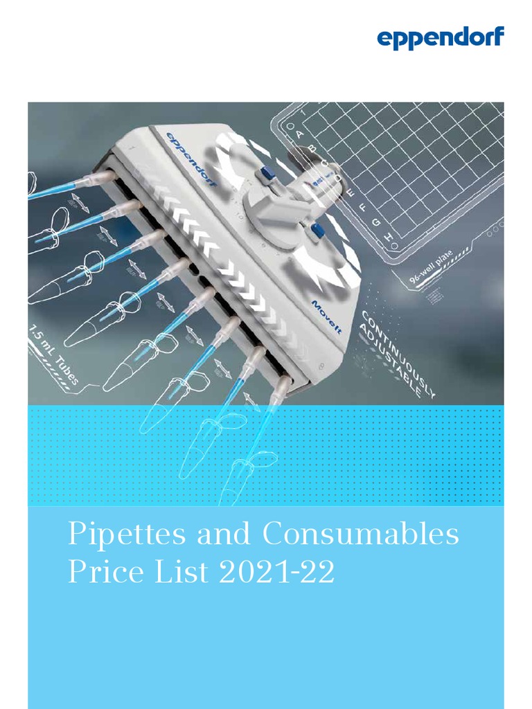 Eppendorf Pipettes and Consumables Price List 202122 PDF