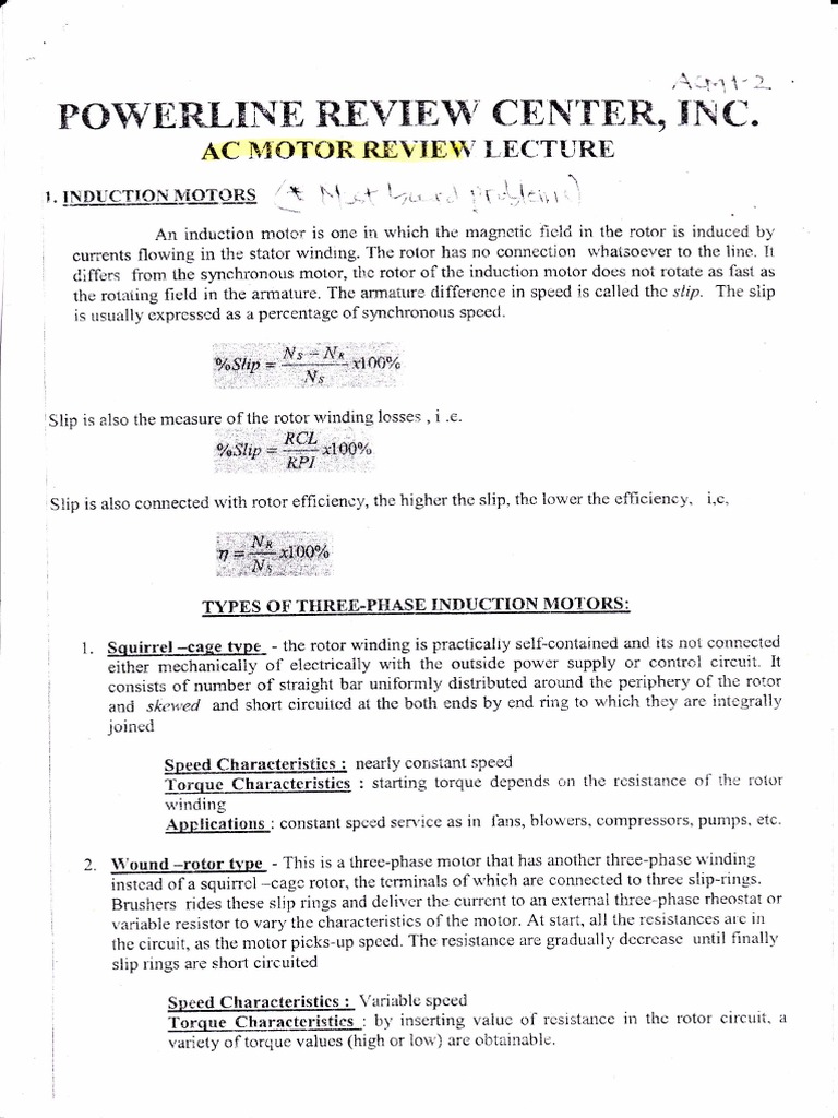 IMG 0231 AC3 Machine Lecture PRC 2 PDF Electric Motor