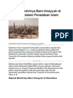 Sejarah Berdirinya Bani Umayyah Di Damaskus Dalam Peradaban Islam