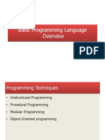 Basic Programming Language Overview