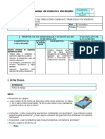 RESUELVEN PROBLEMAS CON OPERACIONES COMBINADAS Y NÚMEROS DECIMALES