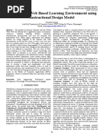 Validation of Web Based Learning Environment Using Instructional Design Model