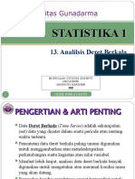 Statistika I - Pertemuan 13 Analisis Deret Berkala