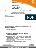 Presupuesto 1281 - Rocar - Hayduk - Desmontaje, Fabricación y Montaje de Base para Tanque de Agua Blanda de 27 M3 de Ø 3 MTS en Acero Inoxidable