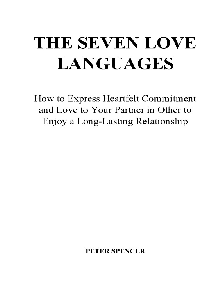 The Seven Love Languages | PDF | Love | Nonverbal Communication