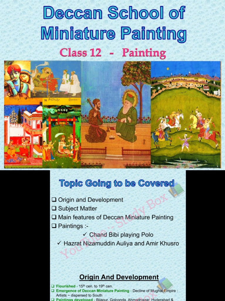 Class 12, Deccan School of Painting NOTES PDF