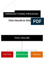 Manufacturing Processes: Tool Failure and Tool Life Analysis