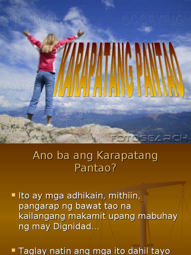 Kahulugan Ng Karapatang Pantao Halimbawa
