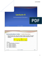 Environmental Chemistry Equilibrium Constants