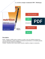 Nutrition Résumé de Cours, Exercices Corrigés Et Commentés PDF - Télécharger, Lire
