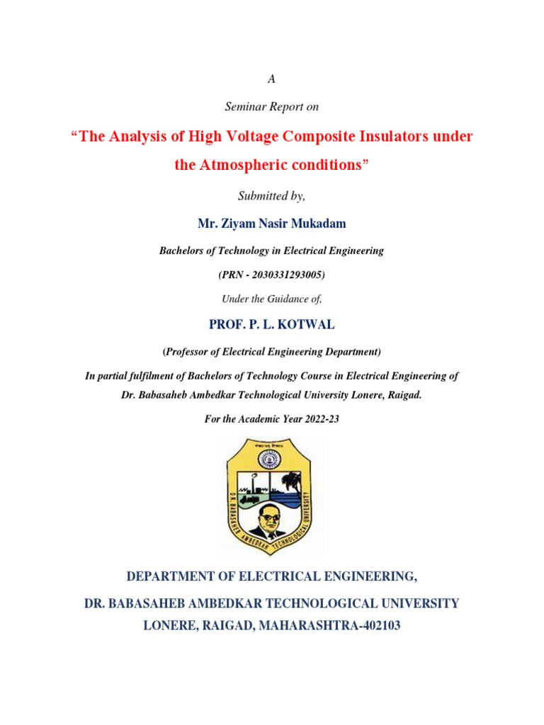 Aging Effects on High Voltage Insulators | PDF | Insulator (Electricity ...