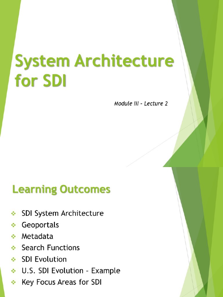 SDI Module III - System Architecture For SDI | PDF