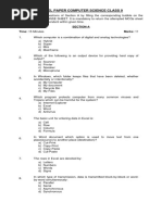 Computer Science Model Paper