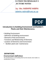 Lecture 3 - The Building Environment