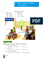 L 3: Vous Allez À L'École en Cyclo ?: J'observe