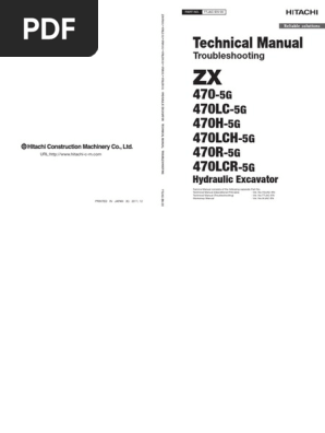 Hitachi Zx470 Error Code Trouble Shooting | PDF | Diesel Engine