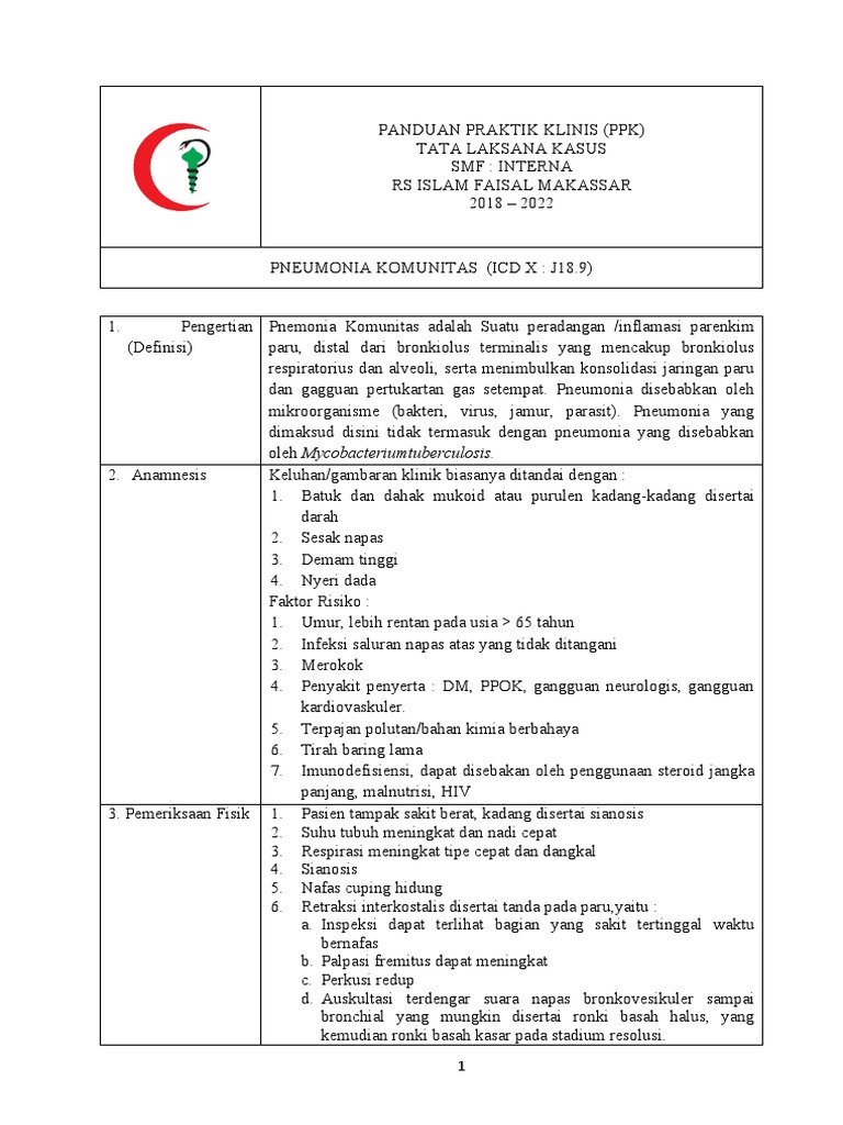 Trias Pneumonia pada Anak dan Dewasa | PDF