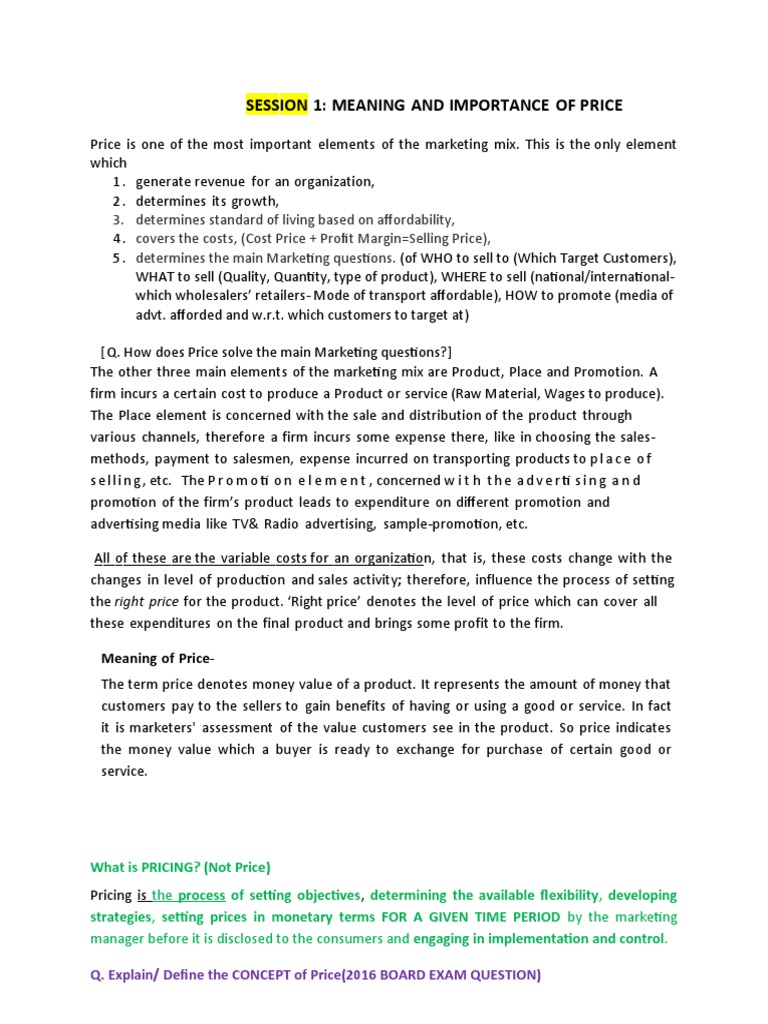 Price Mix-Edited 2020 | PDF | Supply And Demand | Pricing