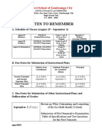 Dates To Remember