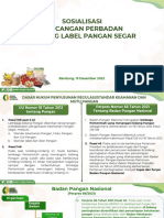 Sosialisasi Rancangan Perbadan TTG Label Pangan Segar - Direktur PSKMP