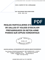 BE21b Regles Particuliere D'exécution Des Dalles Et Volées D'escalier Prefabiqué en Beton Avce Poses Sur Appuis Horizontales