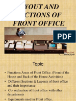 FRONT OFFICE LAYOUT SECTIONS AND EQUIPMENT