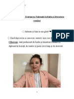 Material GRATUIT Pentru Evaluarea Națională La Română - IULIA-MARIA CIHEREAN