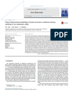 Three-Dimensional Modeling of Grain Structure Evolution During Welding of An Aluminum Alloy