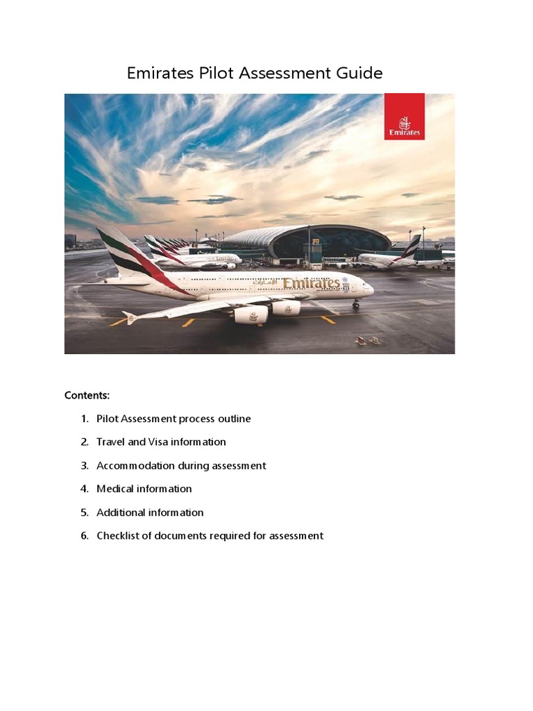 Emirates Pilot Assessment Guide V9 2 Pdf Travel Visa
