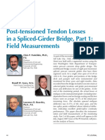 Post-Tensioned Tendon Losses in A Spliced-Girder Bridge Part 1 - Field Measurements