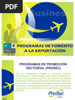 Programas de Fomento a La Exportacin