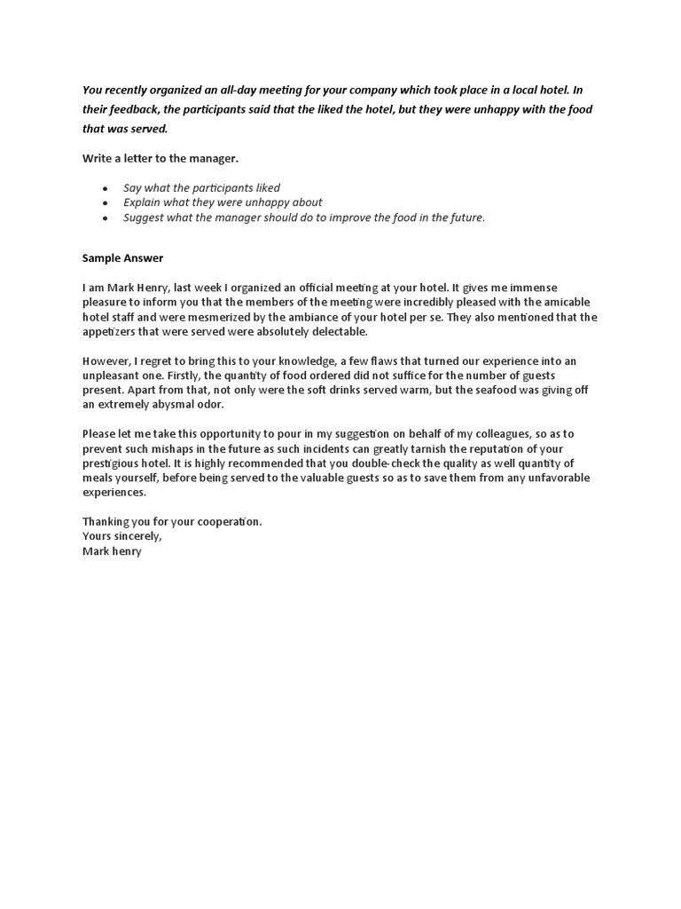 Formal - Complaint Letter | PDF