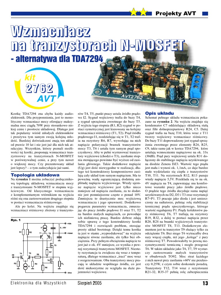 AVT-2794 - Alternatywa TDA7294 | PDF