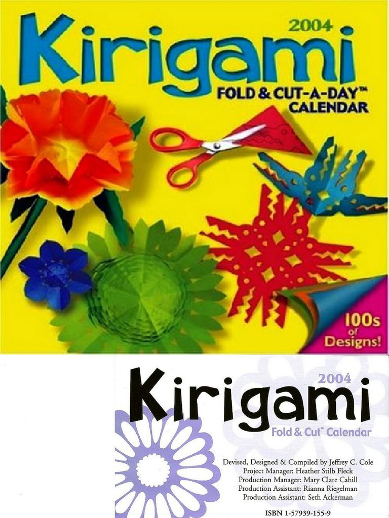 Cole Jeff Kirigami Fold & CutADay Calendar PDF