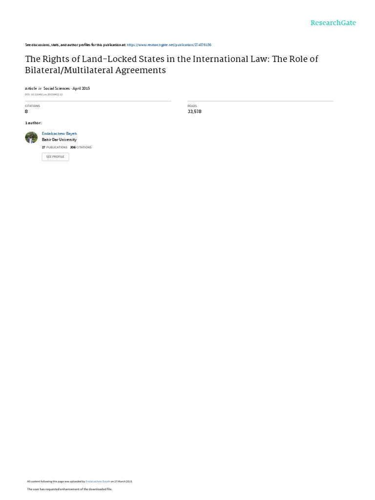 Landlocked PDF Territorial Waters International Law