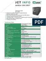 Mustek Ups Powermust 1000 Usb P Powermust 1000 Usb Listovka