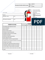 Inspección de extintores portátiles