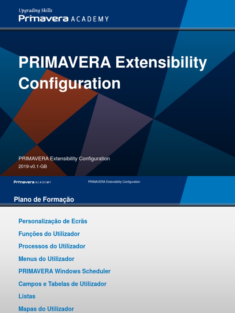 Configuração de Extensibilidade PRIMAVERA | PDF | SQL | Tabela (banco ...